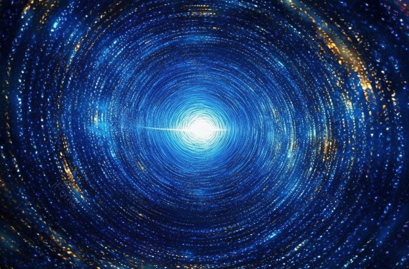 蓝色金色星空中心旋转发光粒子,插画/手绘图,插画/手绘图库,插画/手绘图下载,插画/手绘
